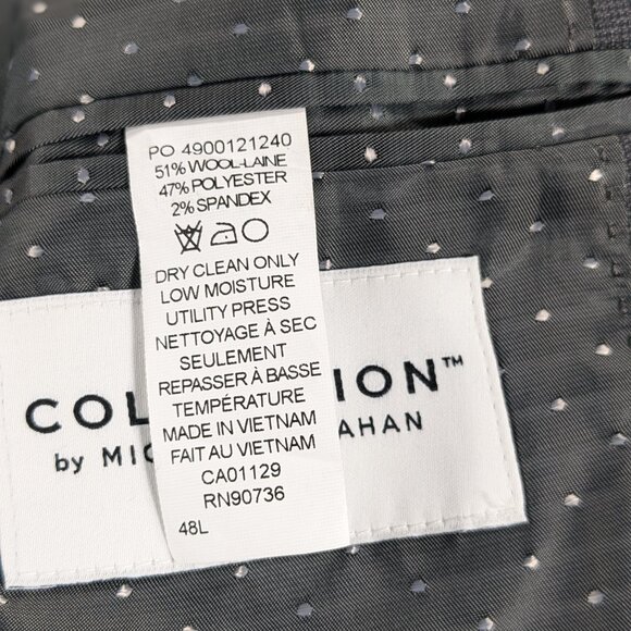 Michael Strahan Collection Blazer Sport Coat Mens 48L Gray Long Sleeve Button - Picture 5 of 12